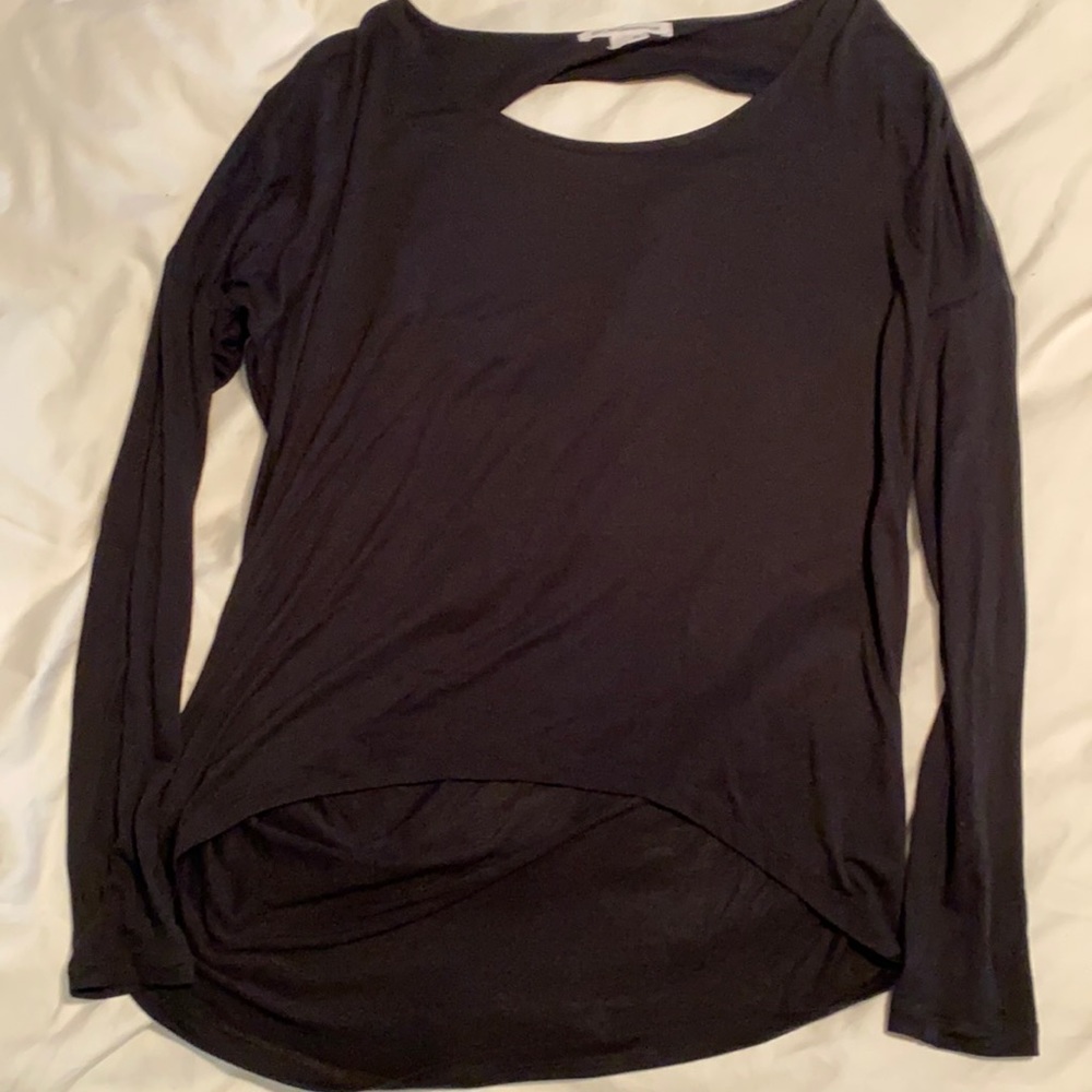 XS BCBG blouse. Back is cut out.